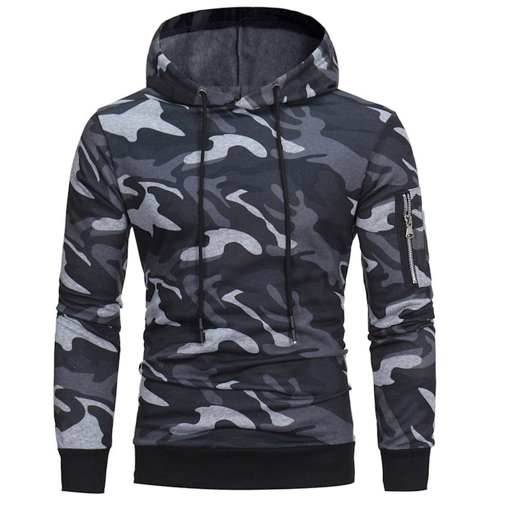 

Camouflage Hoodie Mens' Long Sleeve Hoodie Hooded Male Hip Hop Tops Outwear Pockets Hoodies Plus Size 3XL