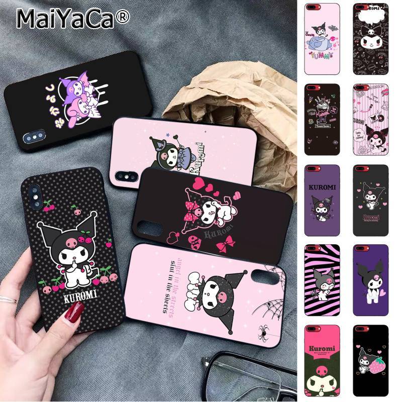 

MaiYaCa Kuromi Colorful Cute Customer High Quality Phone Case for iphone SE 2020 11 pro XS MAX 8 7 6 6S Plus X 5 5S SE XR case, A1