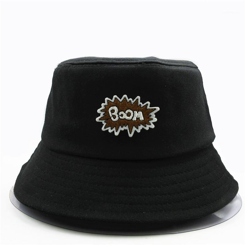 

LDSLYJR letter embroidery cotton Bucket Hat Fisherman Hat outdoor travel Sun Cap Hats for men and Women 3251, White