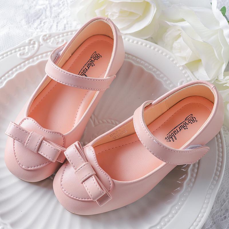 

New Children Kids Girls Flat soft Leather Shoes Rhinestone Princess Sandals casual shoes Kids Dance Dress1, Black