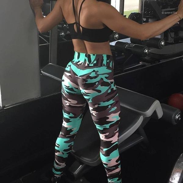 

Fitness Leggings Fashion Women Clothes Sports Leggings Sexy Overalls Camouflage Compression Push Up Workout Pants1, Blue