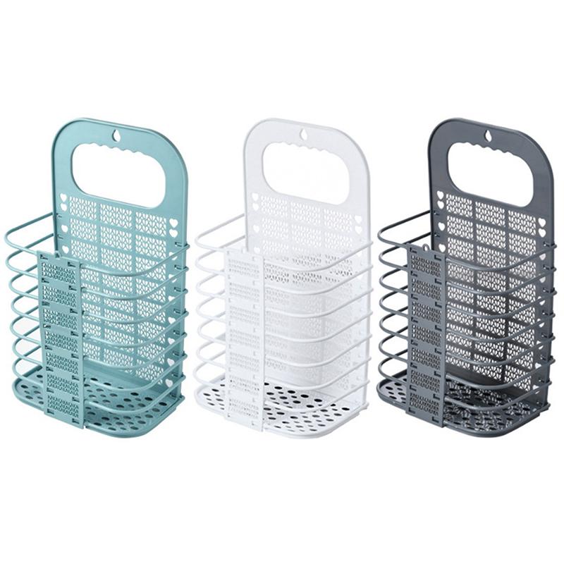 

Foldable Dirty Clothes Basket Wall Hanging Laundry Basket Household Laundry Clothes Storage Free Punching