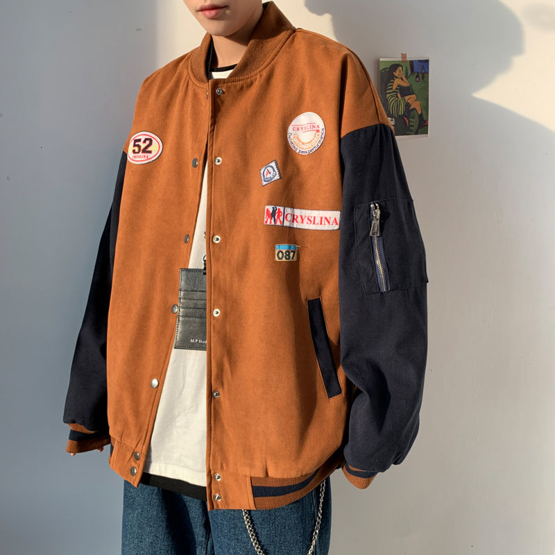 

Men's Spring 2021 New Fall Size -5xl Seam Student Uniform School Jacket Young Y4QD, Black