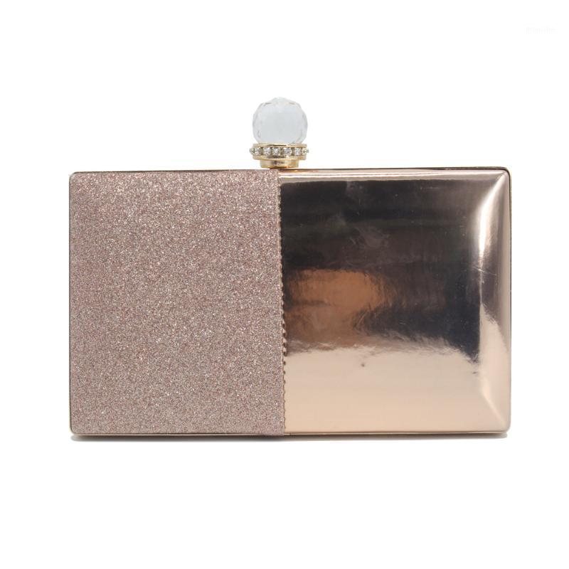 

2020 new women's evening bag new evening bag ladies banquet hand party box chain1, Black