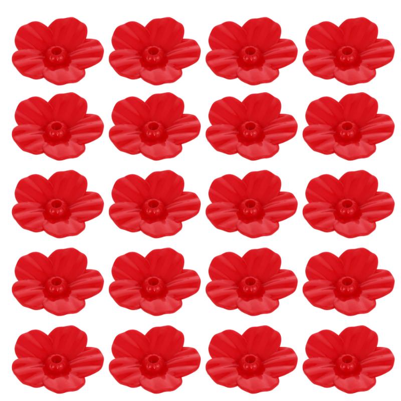 

25pcs Replacement Flower Feeding Ports Bird Feeder Flowers Outlet Decor (Red