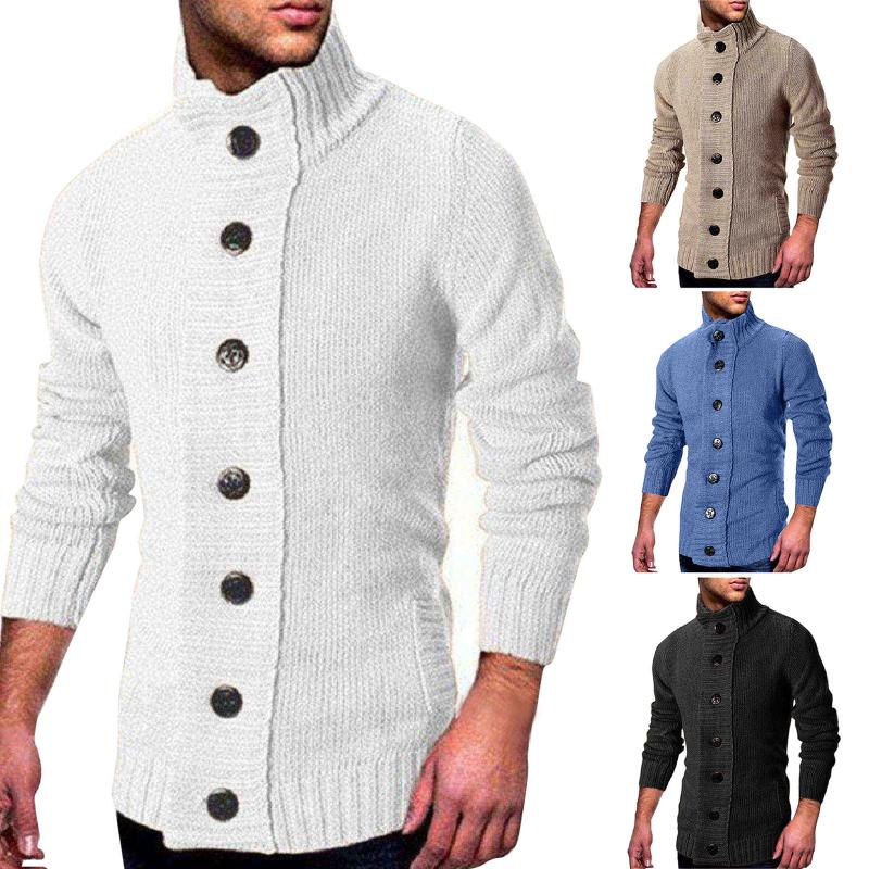 

Men' Winter Single - Breasted Knit Sweater Cardigan Sweater Coat, Jacket