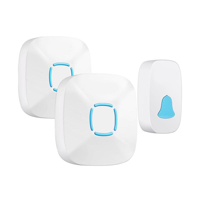

Wireless Doorbell Waterproof 300M Remote Long Range Door Bell 1 Outdoor Transmitters 2 Indoor Receiver(Eu Plug