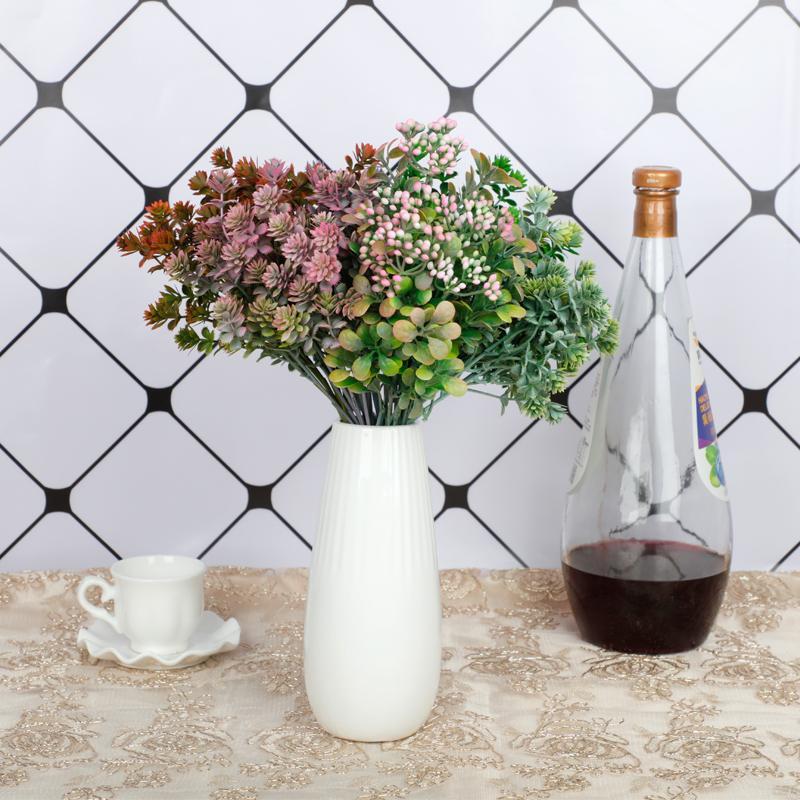 

Plastic Succulent Plants Artificial Fall Leaves Flores DIY Artificiais Wedding Decoration Plant Fake Flowers Wreath 20201