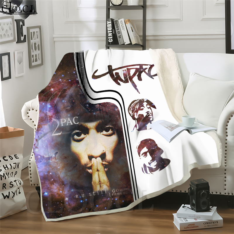 

CLOOCL Hot Rap Star 2Pac 3D Print Street Style Air Conditioning Blanket Sofa Teens Bedding Throw Blankets Plush Quilt
