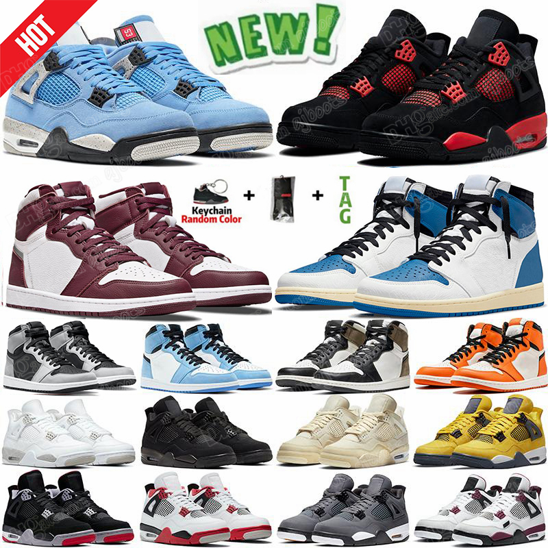 

2022 Designer Basketball Shoes Jumpman 1s 4s Fire Red Thunder University Blue Black Cat Bred Bordeaux Military Blue shadow 2.0 White Oreo sneakers, I need look other product
