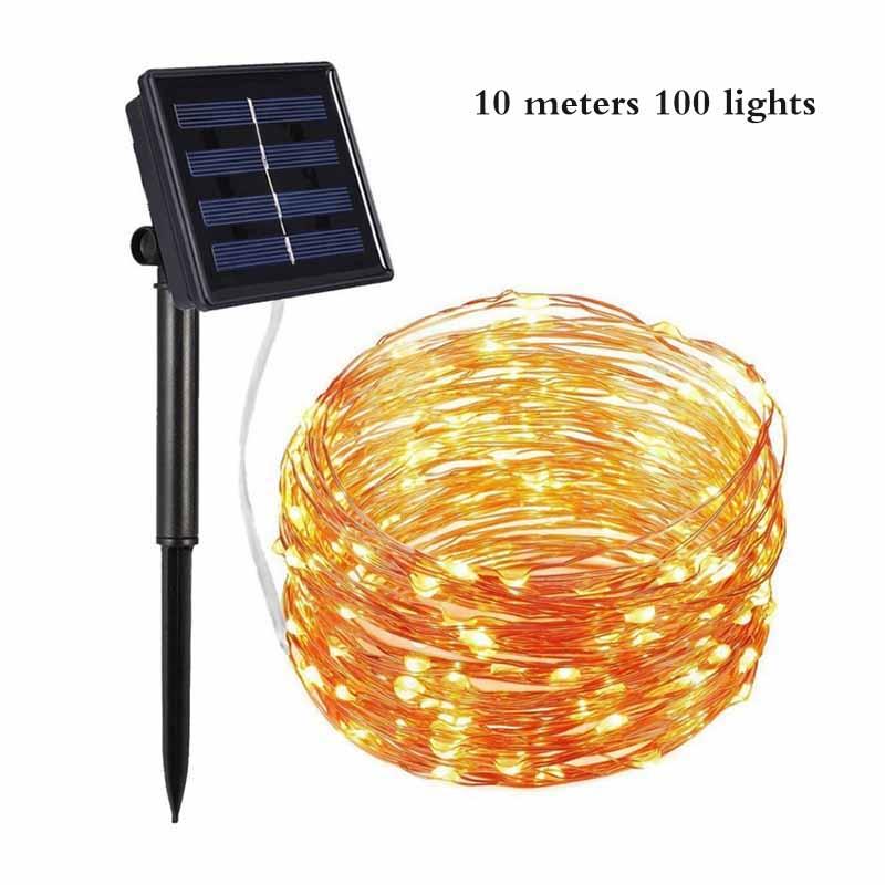 

Solar Powered String Lights 10M 100LED Copper Wire Outdoor Fairy Light for Christmas Garden Home Holiday Decorations
