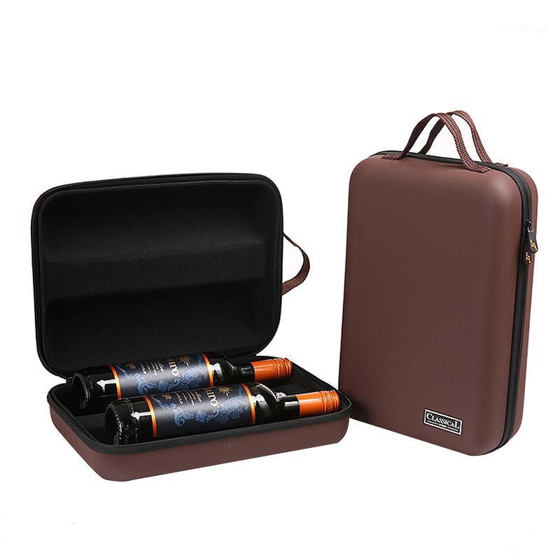 

Creative Wine Box Waterproof Box with Handle Ornaments Bar Decortive Travel Wine Storage with knife Wedding Decor Gift1