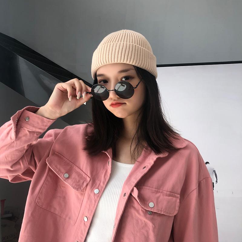 

Knitted Beanie Hat New Candy Colors Winter Hat Women Warm Soft Trendy Hip Hop Hats Wool K Hats Caps Men Gorros Bonnet Femme, Hat deep rose red