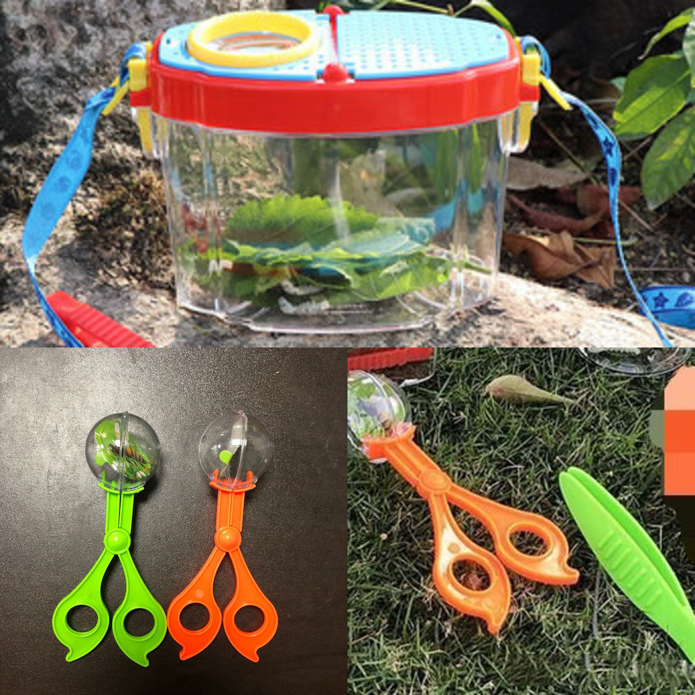 

Children's insect collector observation outdoor nature collection box magnifying glass toy child capture tools