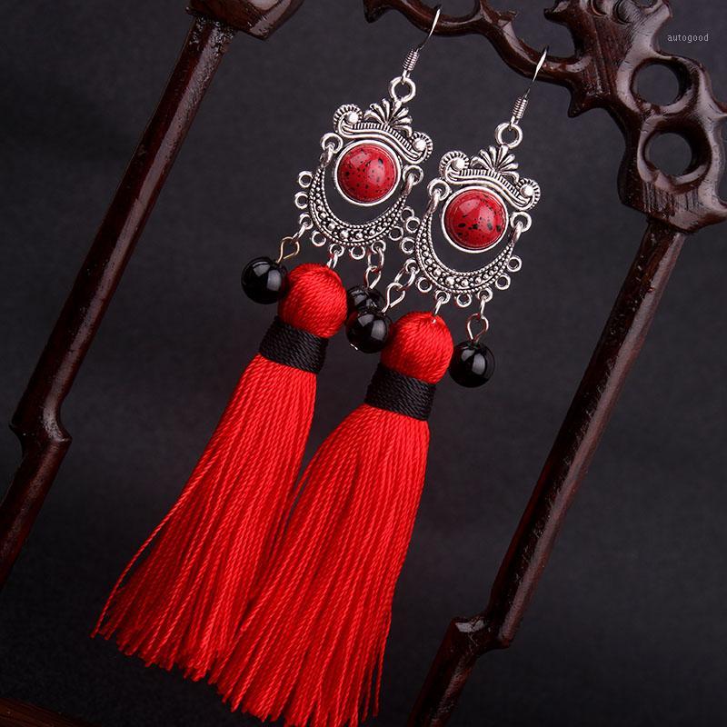 

Dangle & Chandelier Big Star Traditional Fringes Tassel Earringsbule , Chinese Wind Ethnic Earrings Jewelry Red1