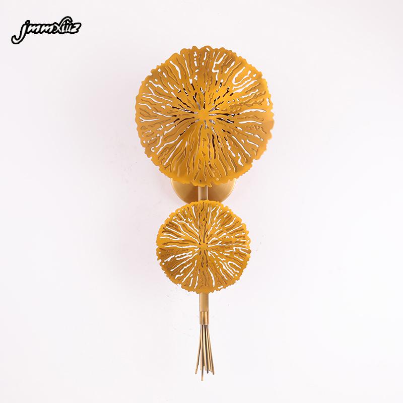 

jmmxiuz Modern art deco wall lamp gold applique AC110V 220v LED wall lamp for family and hotel