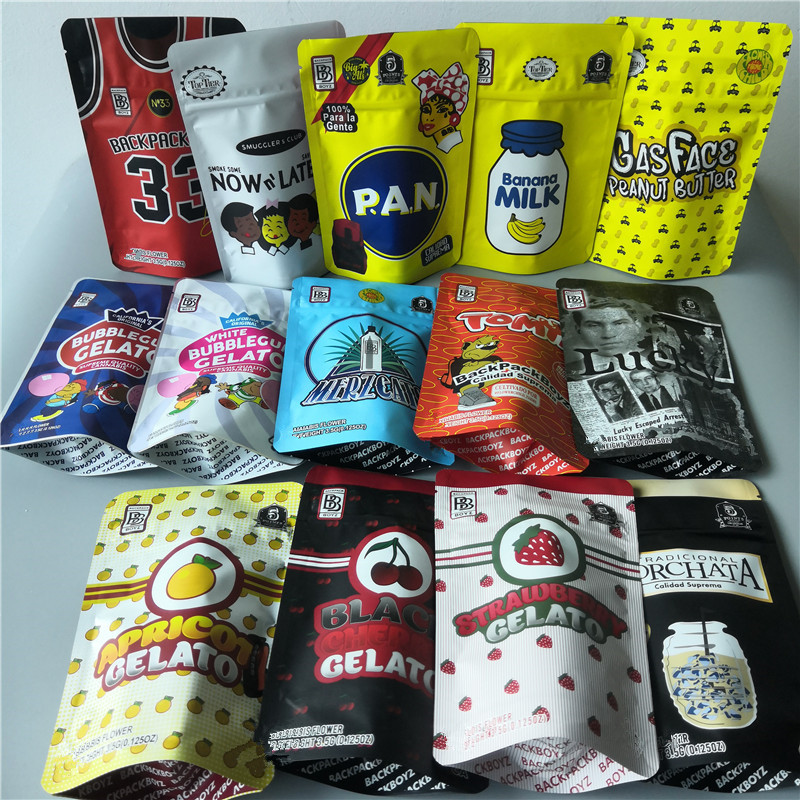 

Hot sale BACKPACKBOYZ 420 3.5g mylar bags resealable smell proof bags baggies BISCOTTI GELATO backpack boyz Scotti pippen ZERBERT GELATTI