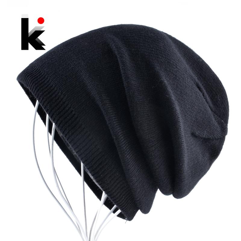 

Solid Knitted Beanies Women Autumn Winter Knitting Hats For Men Spring Casual Bonnet Cap Unisex Gorras Skullies Beanie Hat Touca, Black
