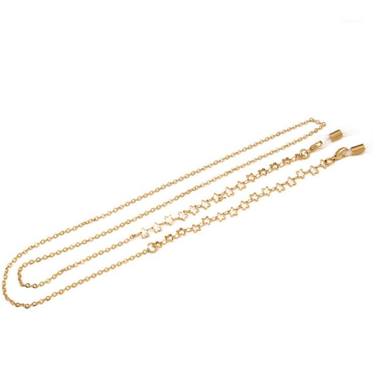 

INS Style Gold Color Star Chain Cords Reading Glasses Chain Fashion Women Sunglasses Accessories Lanyard Hold Straps1