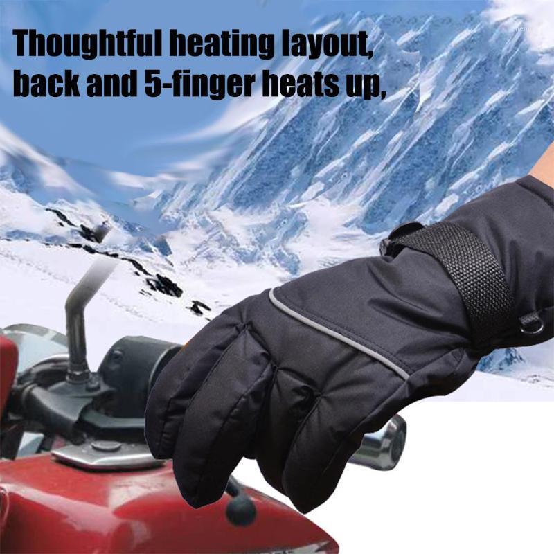 

Motorcycle Heated Gloves Waterproof Warm Hands Warmer Motorcycle Gloves Motorbike Racing Riding Electric Heating Glove E1, Black