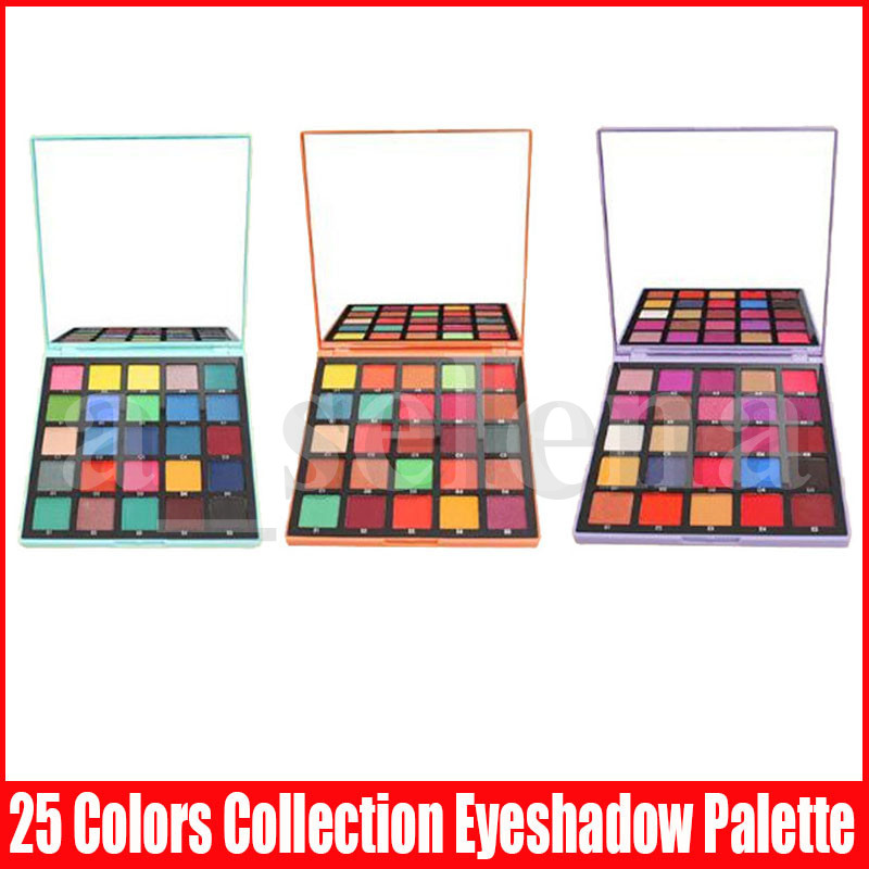 

New Eye makeup Pro Collection 25 color eyeshadow palettes Matte Shimmer Purple Eye shadow Palette, Mixed(with logo)