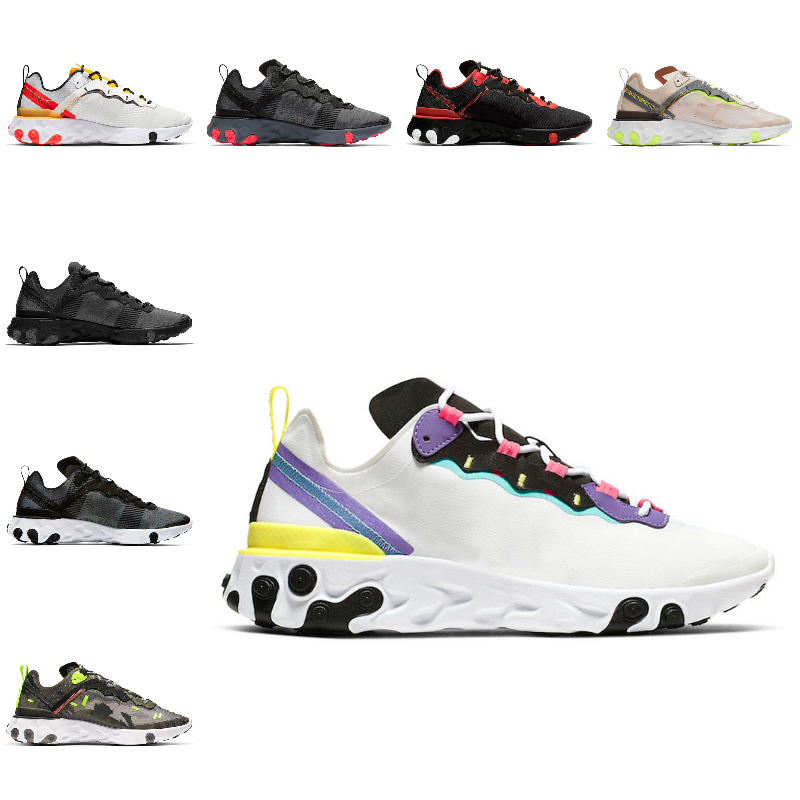 

Selling 2019 React Element 55 UNDERCOVER Running Shoes Team Red Orbit Bred Tour Colorblock Epic Designer Sports SneakersColor matching, G02