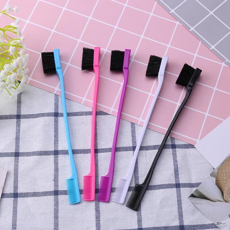 

1/3pcs Double Sided Hair Edge Brushes Comb Hair Styling Hairdressing Salon Hair Comb Brushes Rand jllXcz, Silver