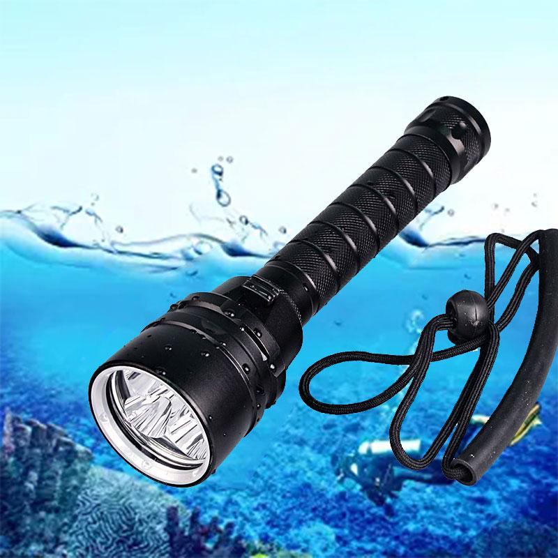 

TMWT Scuba Diving Spearfishing Underwater 100m Super Bright Diving Light T6 or Cool White & UV 4 colour1