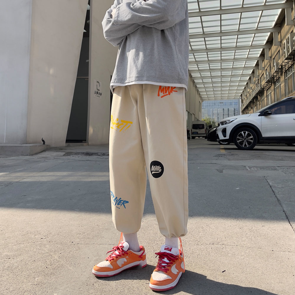 

2021 New Black Sweatpants Streetwear Spring Autumn Hip Hop Harem Pants Men's Casual Korean Oversize Joggers Trouers Lb57, K434 2