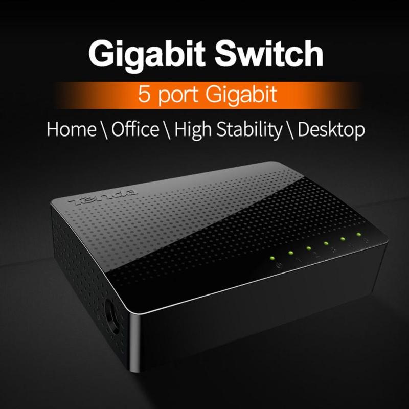 

Tenda SG105 Gigabit Mini 5-Port Desktop Gigabit Switch / Fast Ethernet Network Switch LAN Hub/ Full or Half duplex Exchange