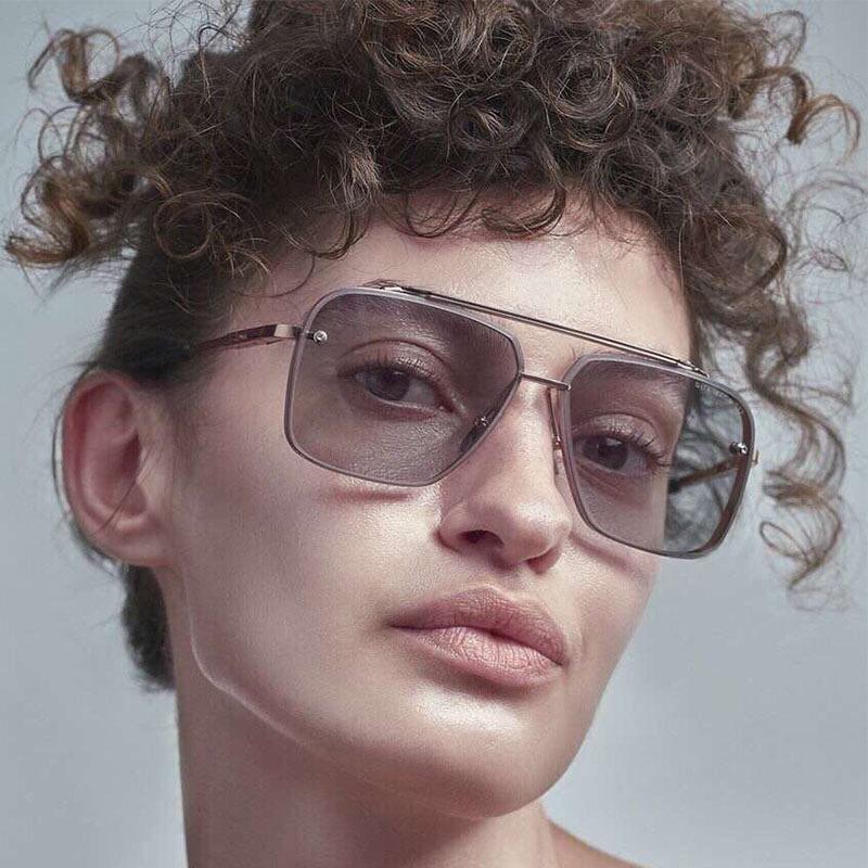 

Sunglasses 2021 Fashion Vintage Women Retro Square Designer Sun Glasses Metal Punk Eyeglasses For Men