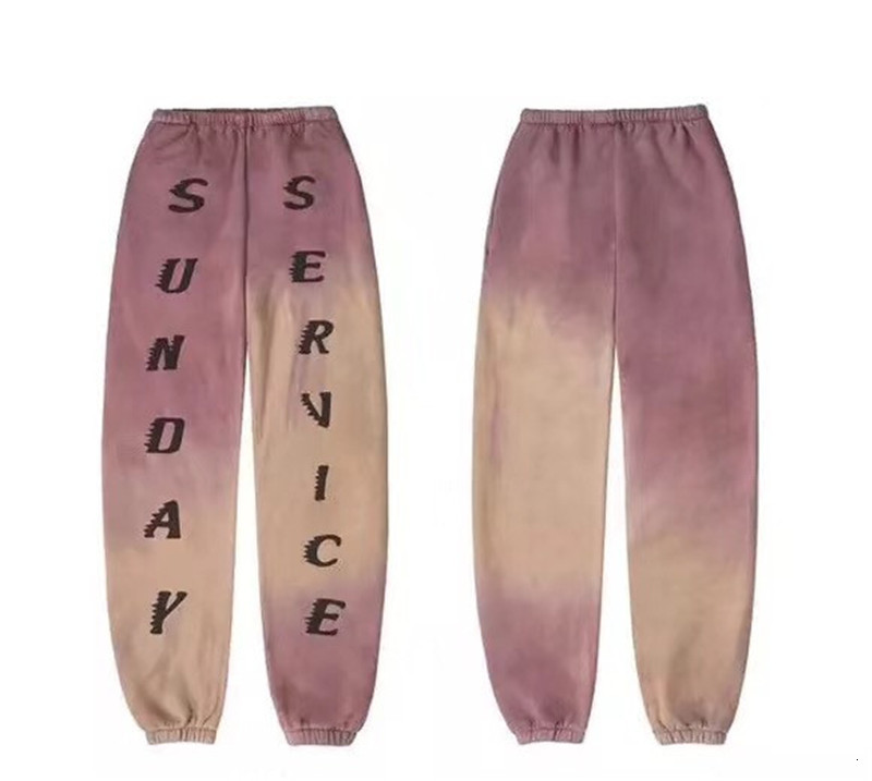 

2021 New Best Quality Kanye West Cpfm Sunday Service Tie-dyed Jogger Pants Hiphop Streetwear Men Sweatpants Joggers Trousers Bbpf, 3 season 6