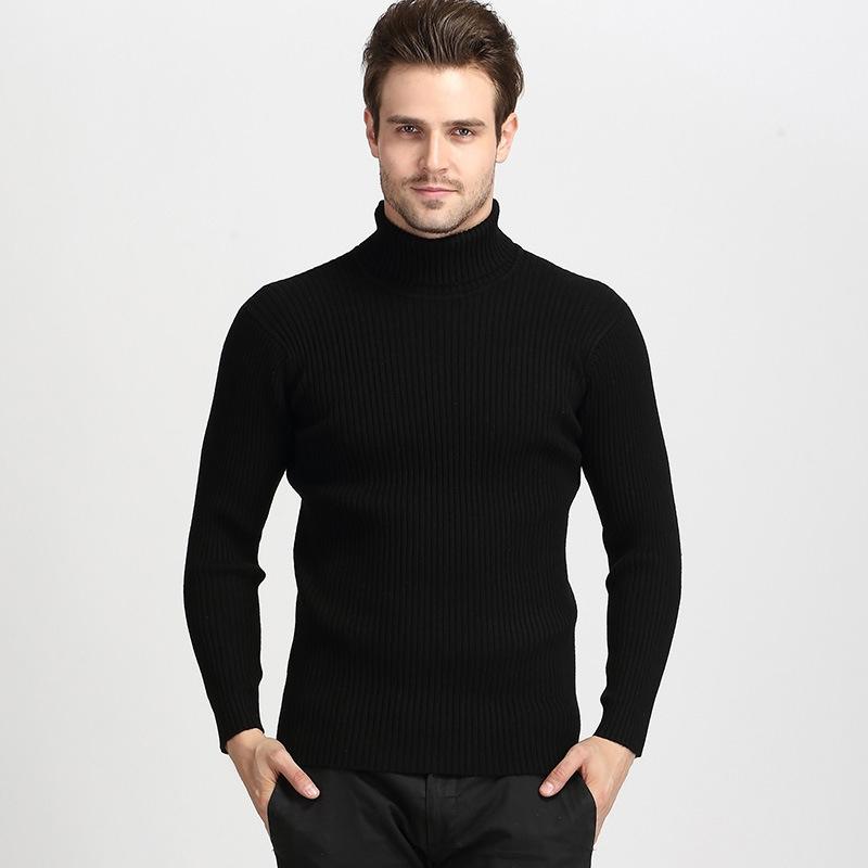 

Fashion Turtleneck Sweater Men Spring Autumn Elasticity Pullover Turtle Neck Long Sleeve Solid Colors Sweater Casual Classic Man, Purple sweater