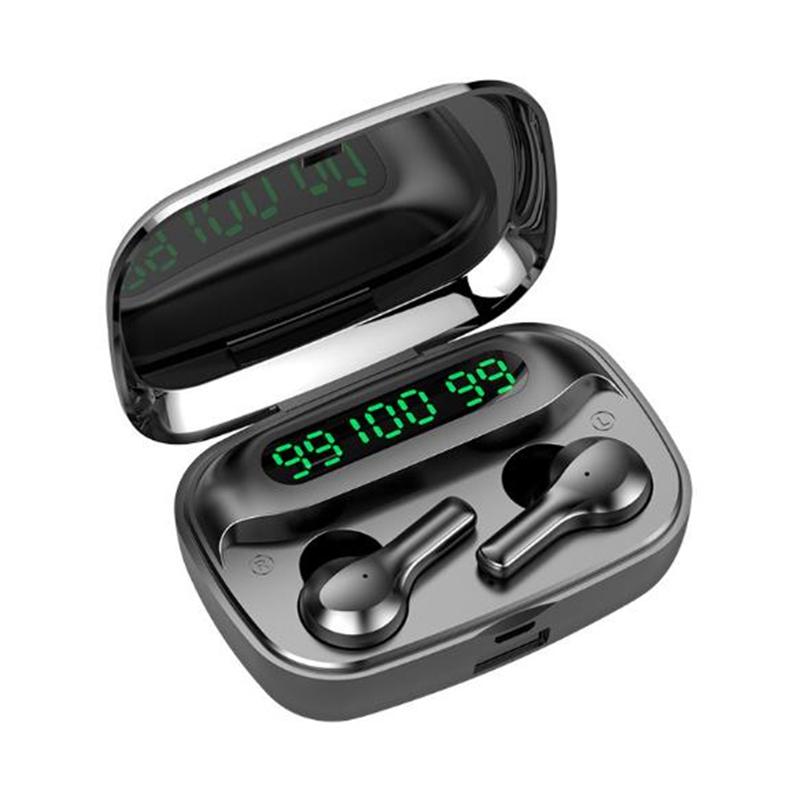 

2020 New TWS Bluetooth Earbuds Wireless Headphones with Mic Sports Bluetooth Earphones 5.0 Running Noise Cancelling Headsets, Black