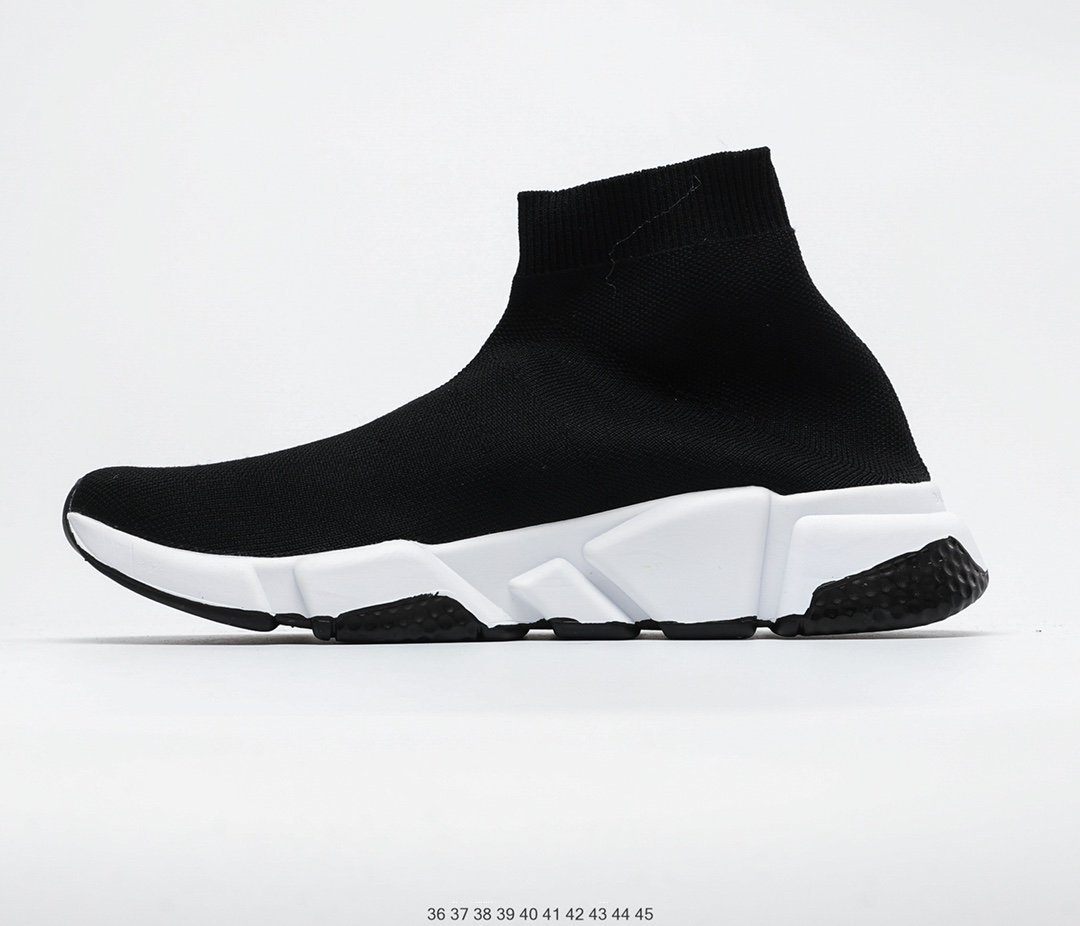 

2021 parisian designer speed mid men and women hightop socks and shoes high elastic knit surface 3645, 7#