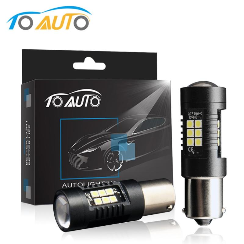 

2pcs 1156 P21W BA15S LED BAU15S PY21W 1157 BAY15D P21/5W LED Bulbs Car Lights Brake Reverse Lamp White Yellow Amber Red 12V, As pic