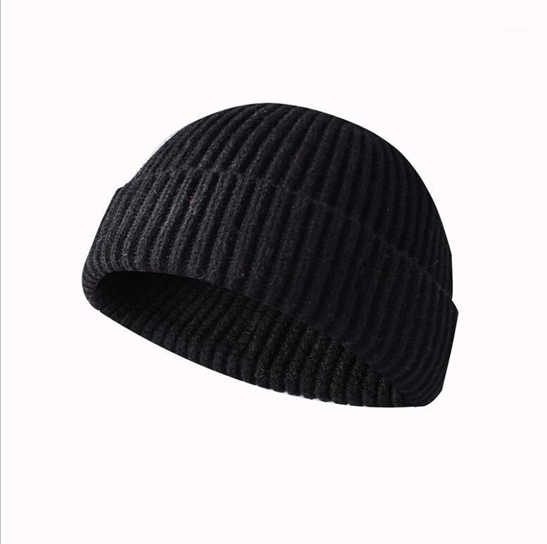 

2020 New Unisex Autumn Winter Solid Color Watermelon Knit Wool Hat Cap Snow Cap1