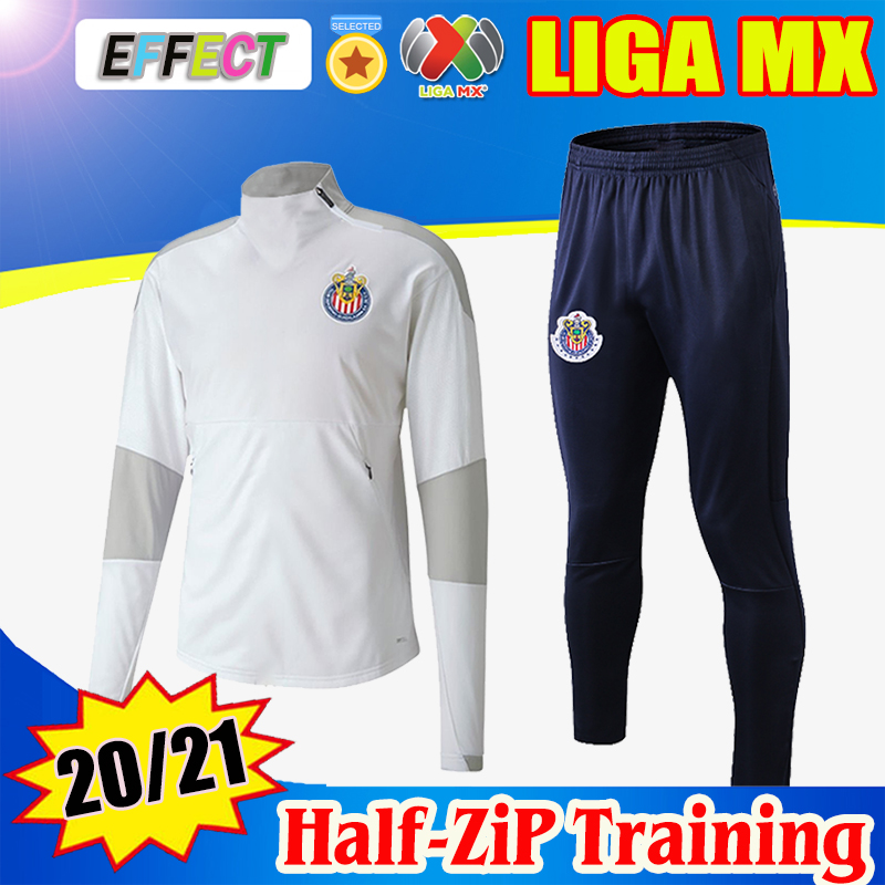 

20/21 Chivas de Guadalajara Soccer Training Suit 2020 2021 Half-Zip Training Sweatshirt Sudadera de Entrenamiento Survetement Chandal, Atlas black tracksuit 20/21