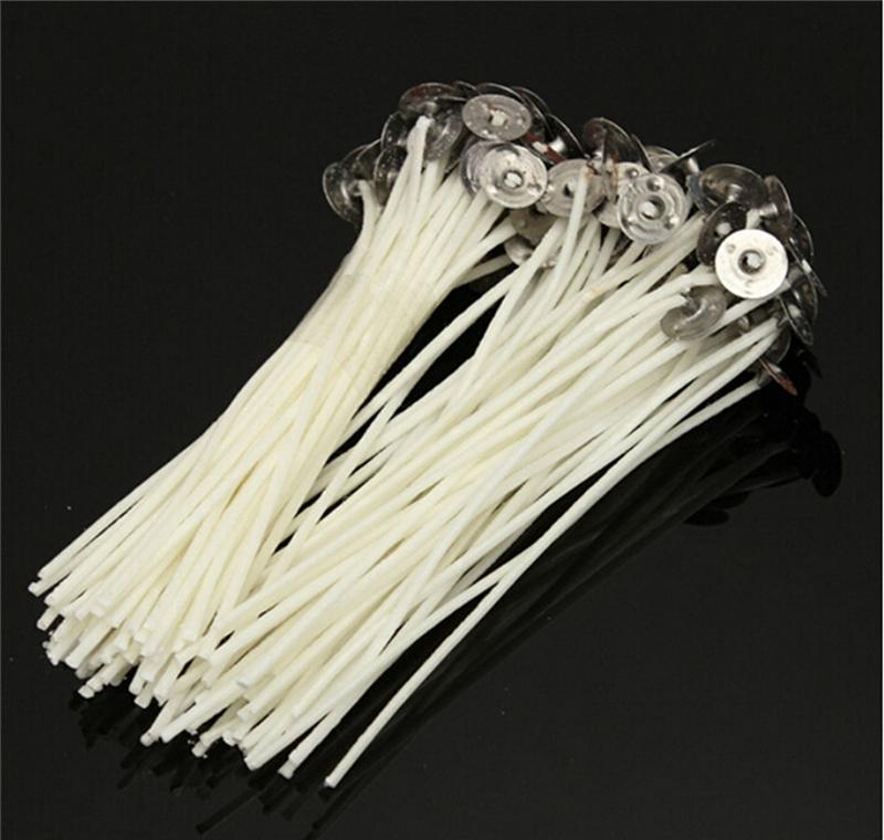 

60pcs Durable Candle Wicks Cotton Core Waxed With Sustainers For Diy Making Candles Gifts Supplies 4 In bbywpI soif