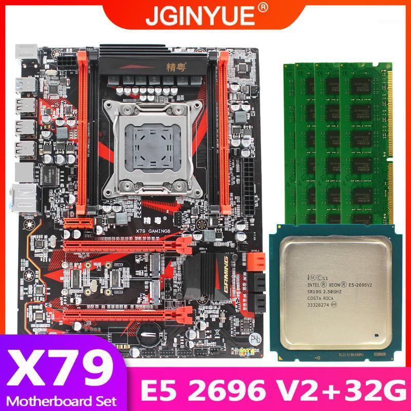 

JGINYUE X79 motherboard LGA 2011 set kit with Xeon E5 2696 V2 processor and DDR3 32GB(4*8GB) REG ECC memory X79 GAMING81