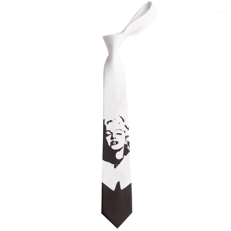 

Neck Ties Mens Man Original Design Printed Tie Retro Casual Art Male Female Students Black And White Dream Dew Necktie1