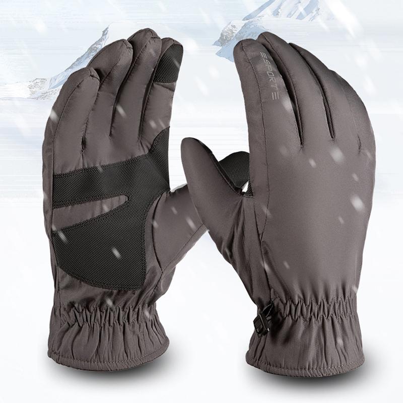 

Ski Touch Screen Gloves Winter Diving Cloth Fleece Warm Waterproof Snow Windproof Riding Camping Outdoor Sport  Fits, Black