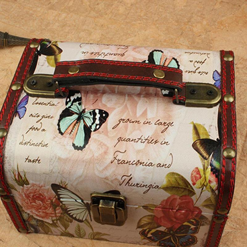 

Fashion Faux Leather Buckle Wooden Jewelry Storage Case Box Cosmetics Container