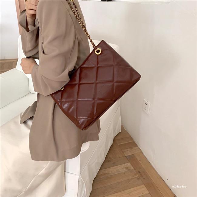 

Shoulder Bags Lady Stylish Trend Black Brown Burgundy Chain Bag For Women Diamond Lattice Daily Handbag, Beige