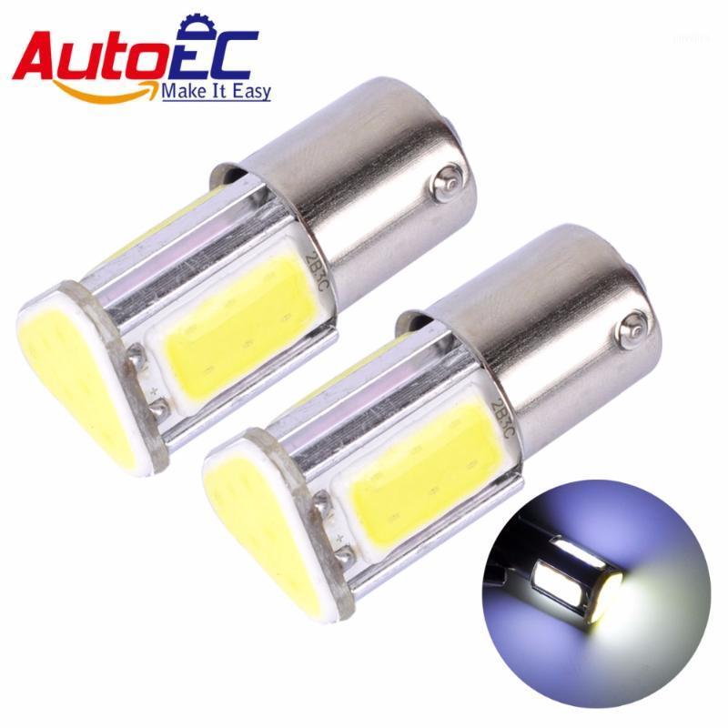 

AutoEC 2x 1156 G18 Ba15s P21W 1157 Bay15d P21/5W 5W 4 COB Brake Light LED Auto Car Bulb Lamp 12V # LF611, As pic
