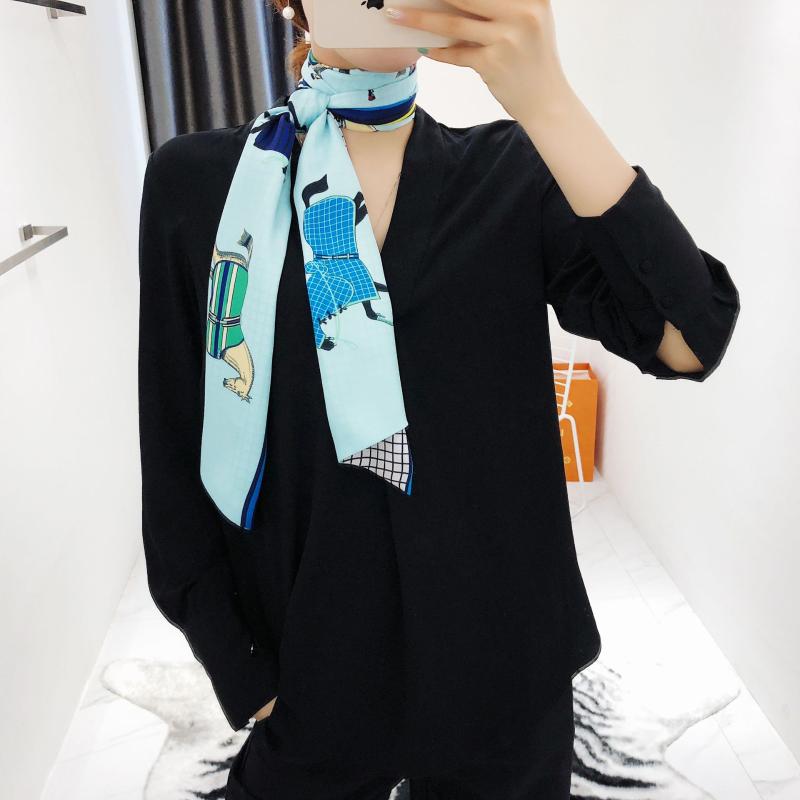 

New Design160X20cm Twill Scarf Double-deck Women Scarf Fashion Tie Neckerchief Head Silk Scarves & Wraps For Ladies