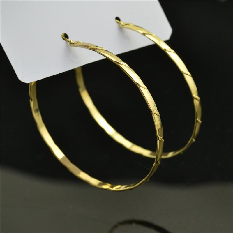 

Hoop earrings for women gold silver plated Big circle Diameter 6-7cm2020 Trend Fashion wild personality Young Female Earrings