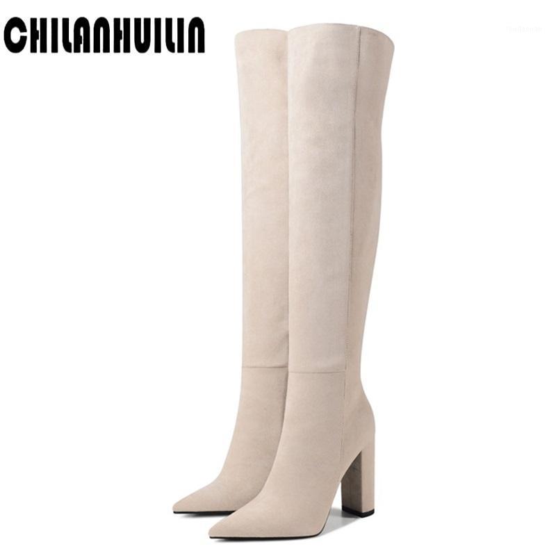 

Big size autumn winter over the knee boots women stretch thigh high sexy woman dance shoes long botas feminina zapatos de mujer1, Beige