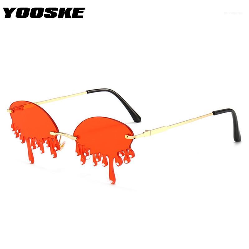 

YOOSKE Fashion Funny Diamond Sunglasses Women 2020 Vintage Sun Glasses Men Luxury Red Glasses Shades For Women Goggles UV4001