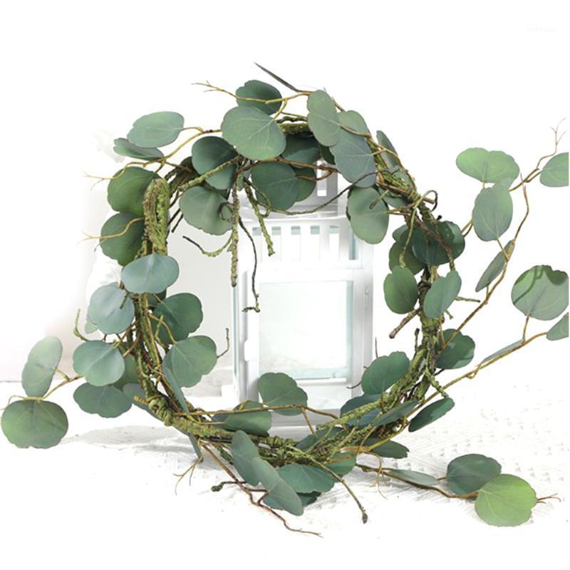 

2.1M Artificial Eucalyptus Greenery Fake Leaves Vines Rattan Simulations Wedding Party Hanging Garland Ivy Wreath Wall Decor1
